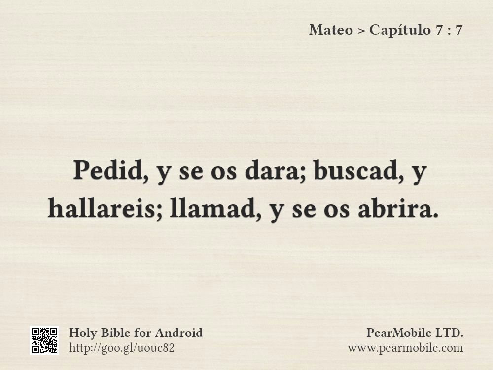 Mateo, Capítulo 7:7